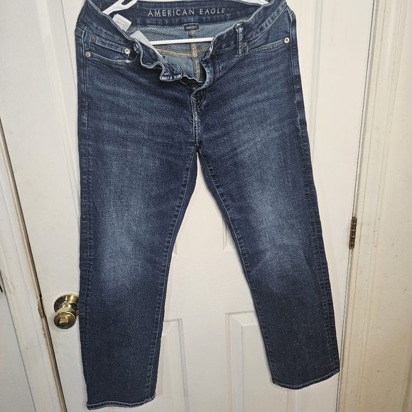 American Eagle Jeans Men's 30x30 Blue Denim Low Rise Slim Straight Air Flex + - Picture 1 of 5